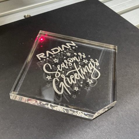 Radian Laser engraved award