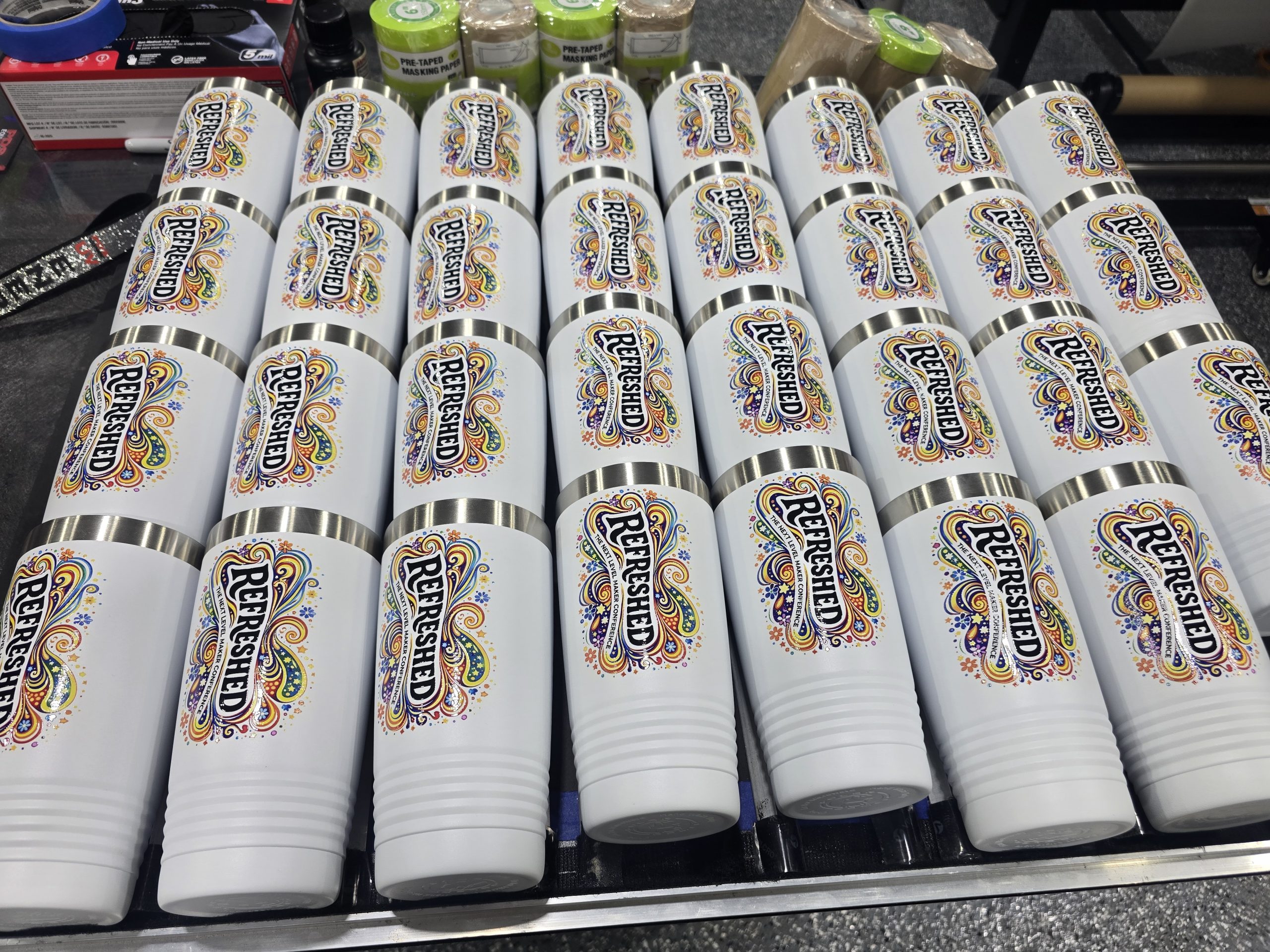 custom drinkware UV-LED printed